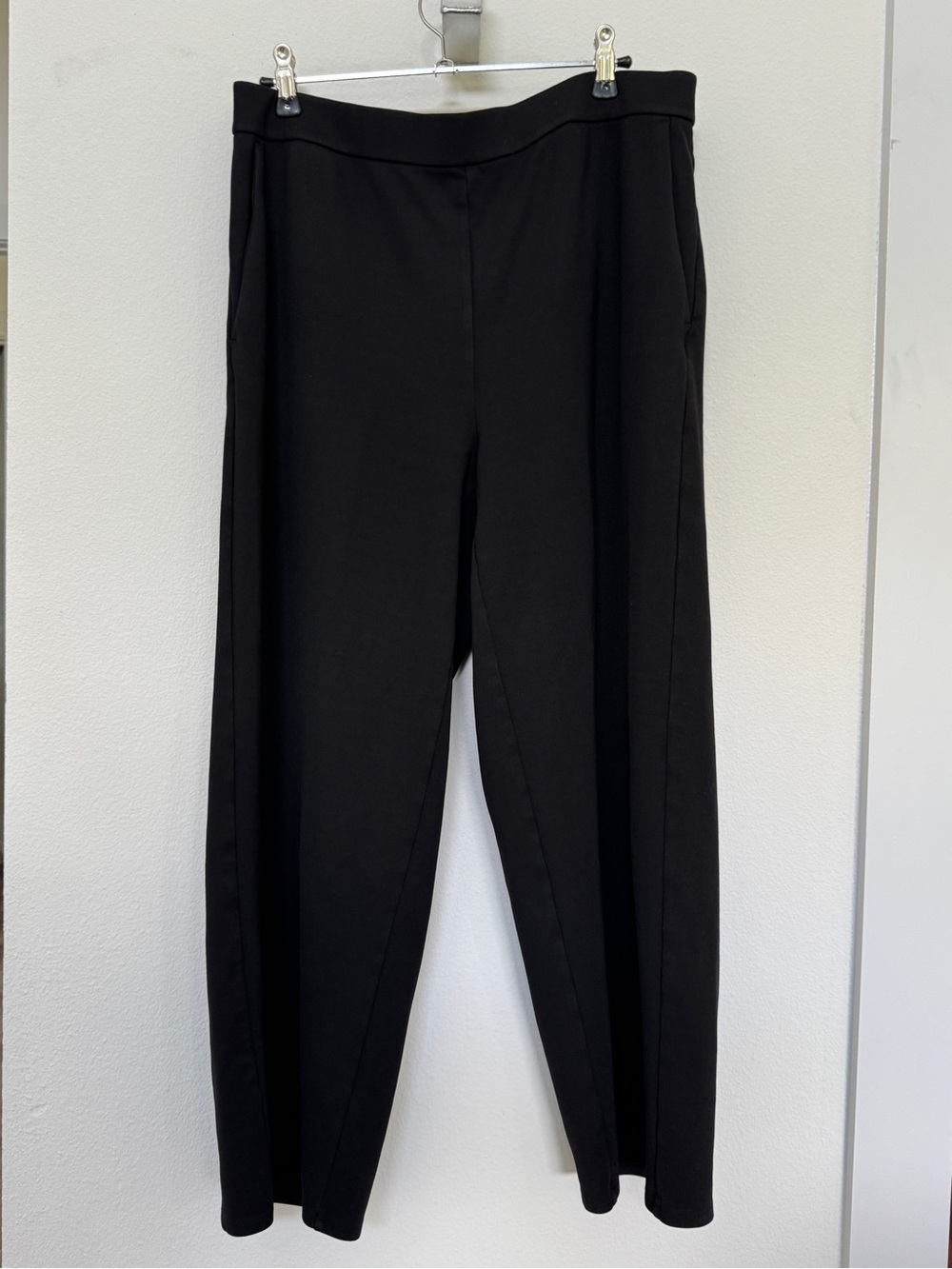 Eileen Fisher Ponte Black Wide-Leg Pants